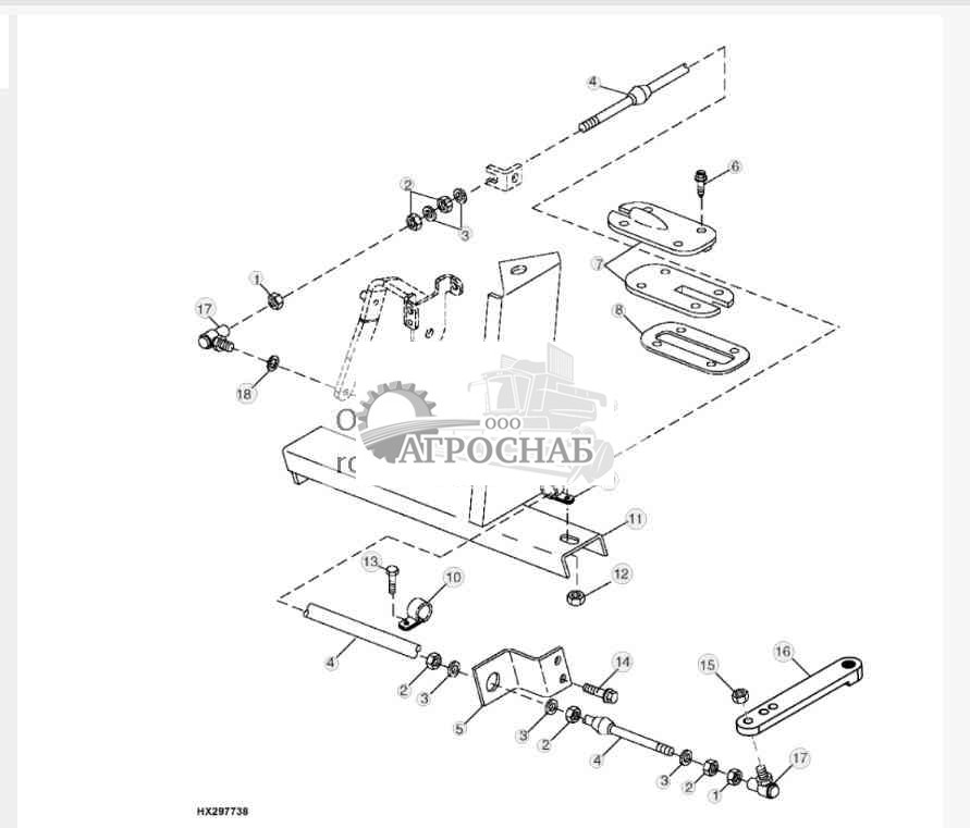 Трос управления гидростатическим приводом 